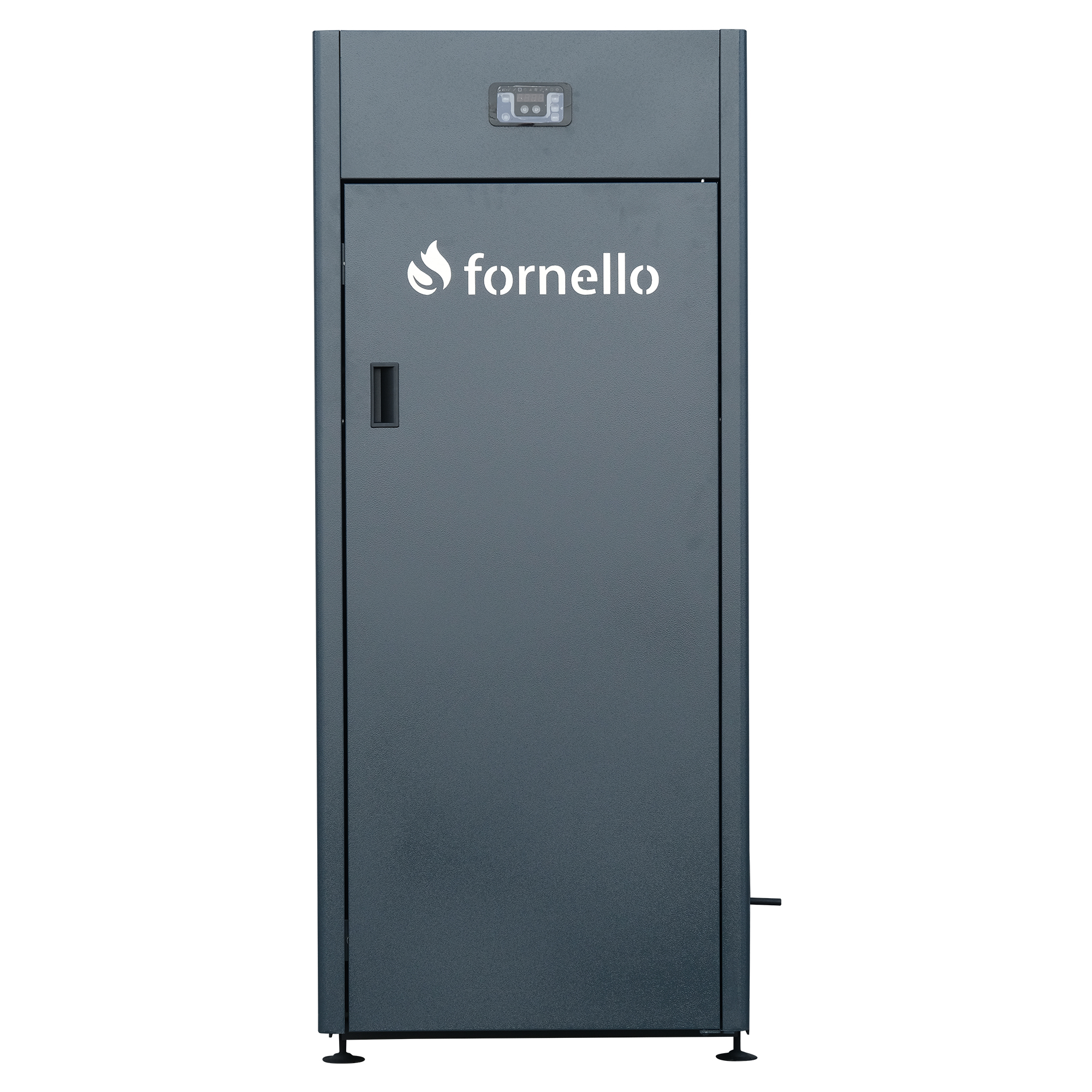 CENTRALA PE PELETI FORNELLO KING PLUS 30 KW echipata cu: pompa de circulatie vas de expansiune supapa de siguranta automatizare rezervor pentru peleti 125 kg creuzet din fonta tiraj fortat
