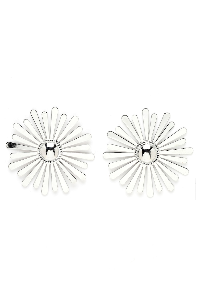 Cercei in forma de floare - Argintiu
