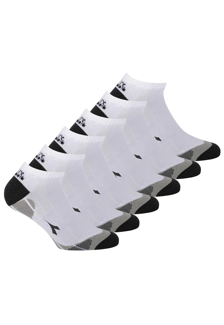 Set de sosete unisex pana la glezna - 6 perechi - Alb