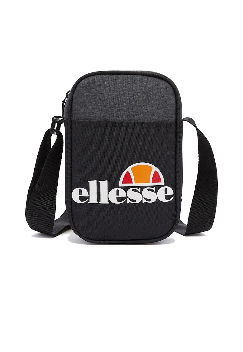 Geanta crossbody unisex cu logo Lukka - Negru