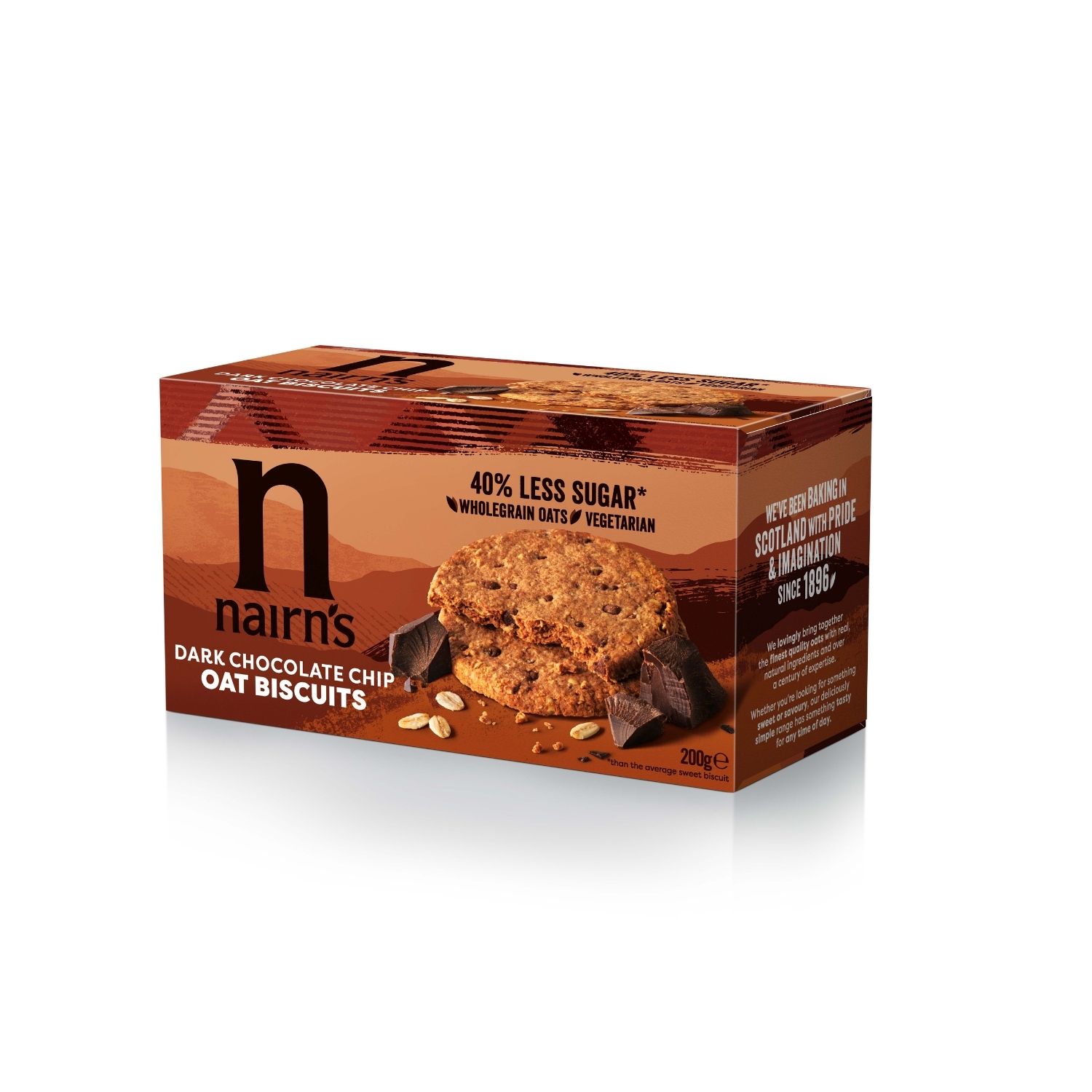 Biscuiti din Ovaz Integral cu Ciocolata 200G Nairn's