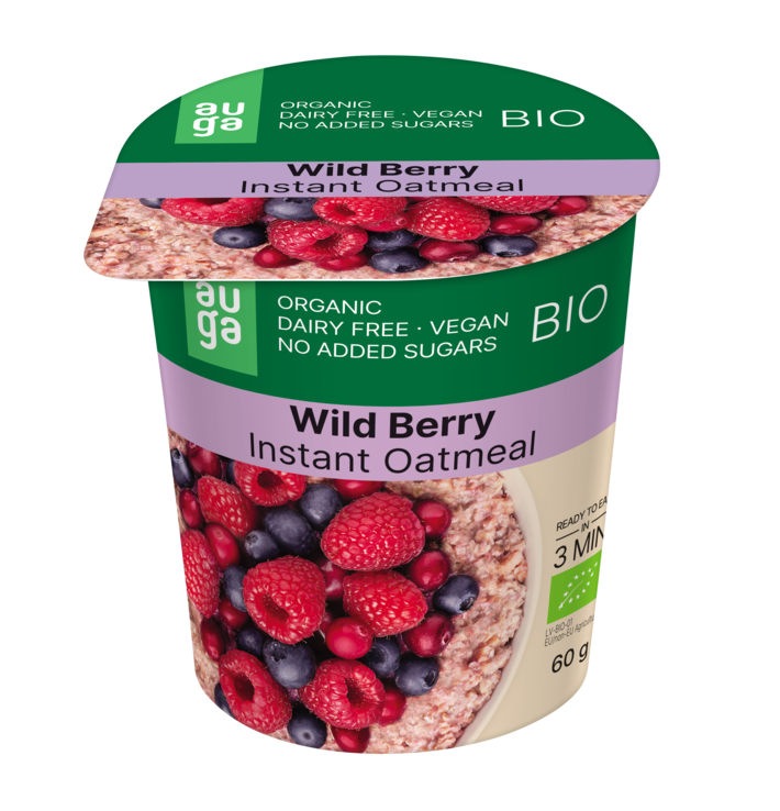 Ovaz integral BIO cu Fructe de Padure 60G Auga