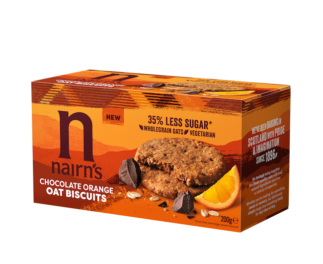 Biscuiti din Ovaz Integral cu Ciocolata si Portocala 200G Nairn's
