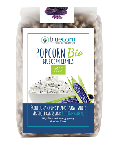 Porumb BIO albastru pentru popcorn 350g Bluecorn