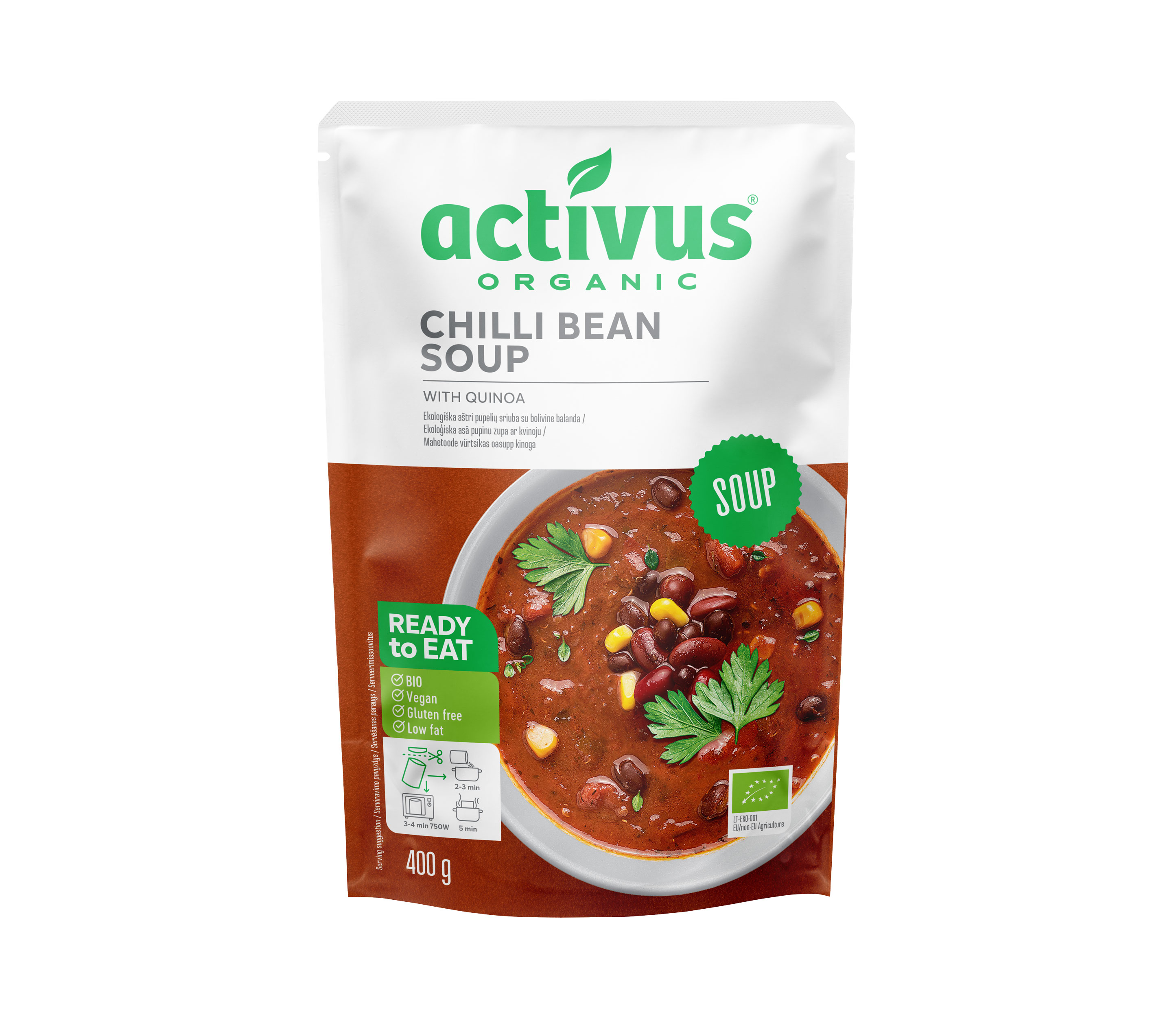 Supa BIO de Fasole cu Chili si Quinoa 400G Activus