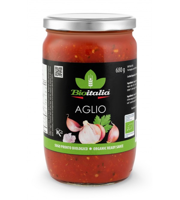 Sos Bio pentru Paste cu Usturoi Copt 350g Bioitalia