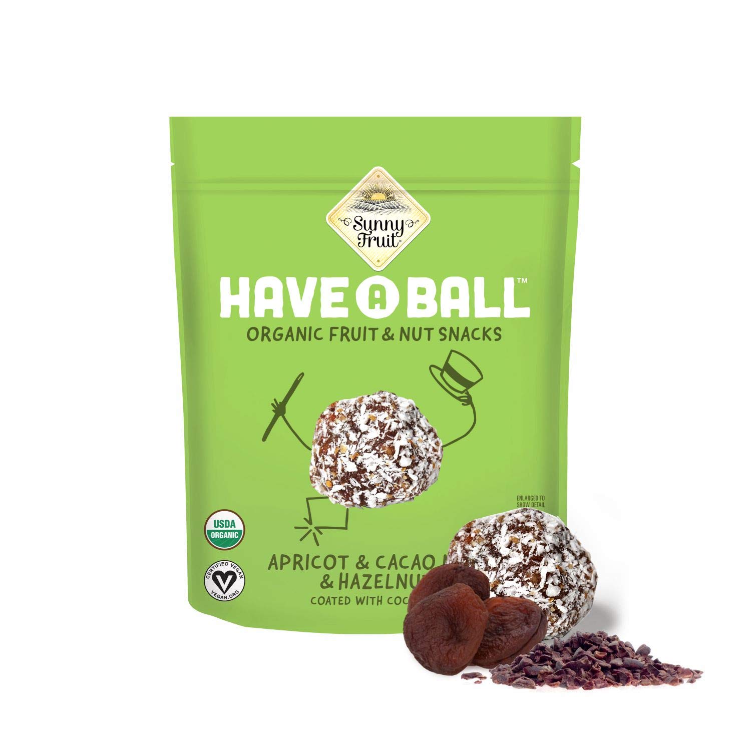 Bile cu Caise, Cacao si Alune 126g Sunny Fruit