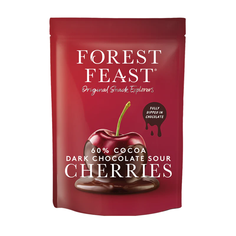 Visine Invelite in Ciocolata Belgiana Neagra 60% 120g Forest Feast