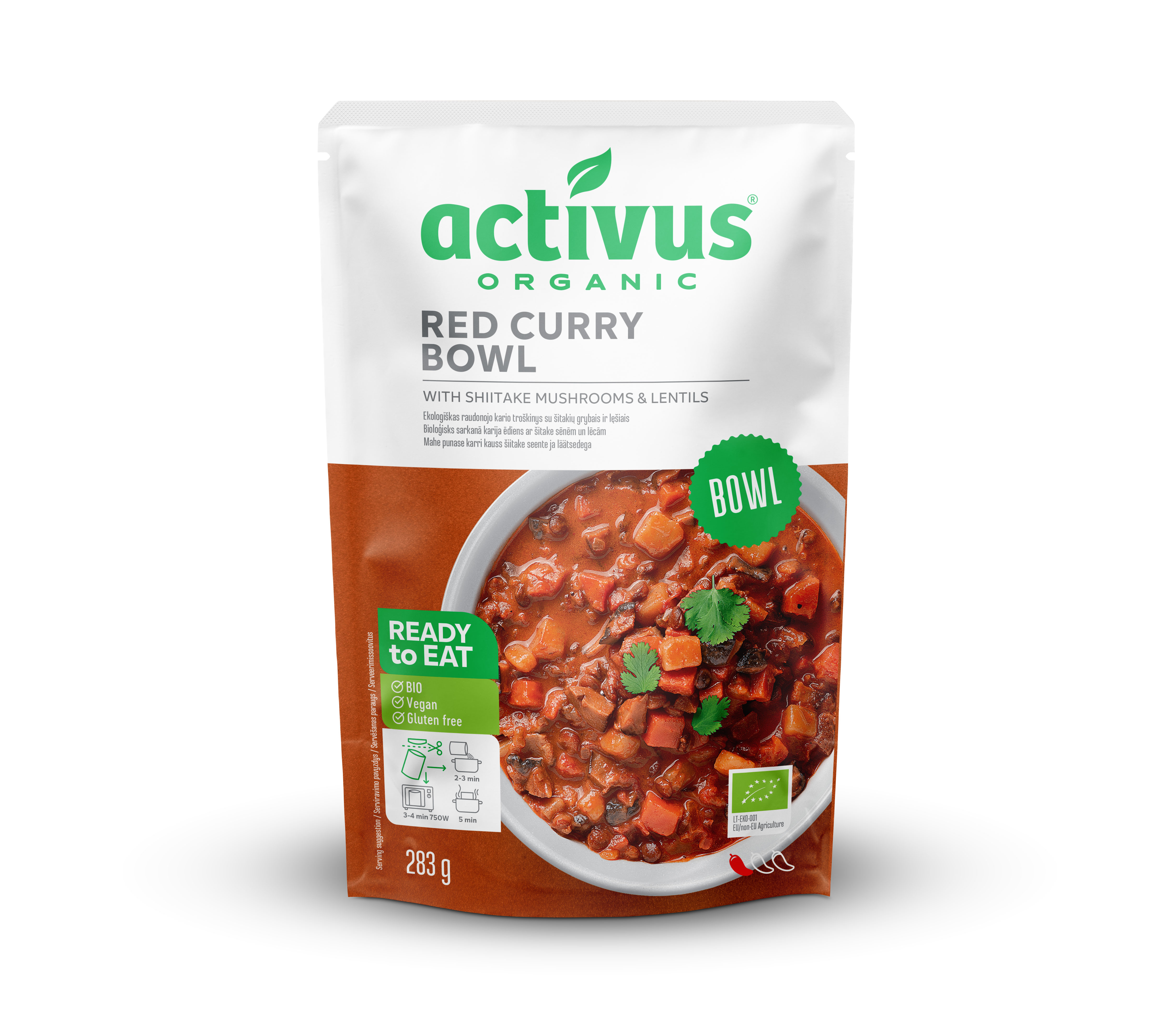 Curry Rosu cu Ciuperci Shiitake si Linte 283g Activus