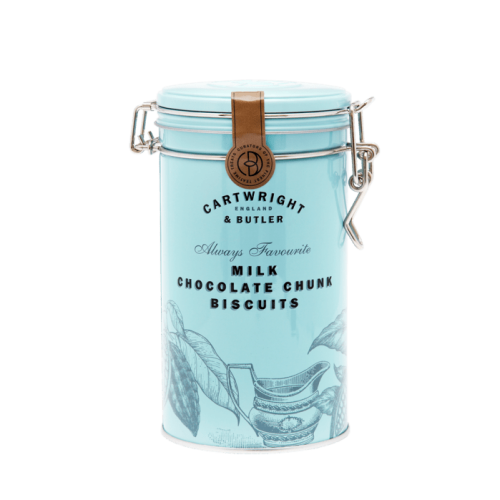Biscuiti cu Ciocolata cu Lapte in cutie metalica 200g Cartwright & Butler
