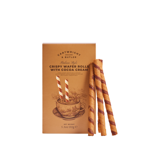 Rulouri Crocante din Napolitana cu Crema de Cacao 150G Cartwright & Butler
