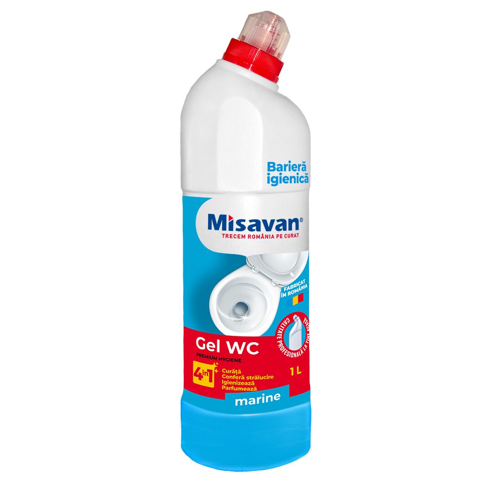 Solutie curatare toaleta Misavan Gel Wc Marine 4in1, 1 l