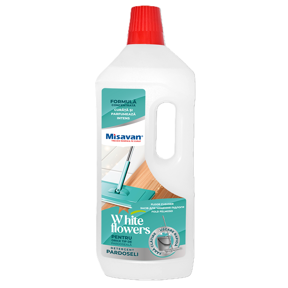 Detergent pentru pardoseala Misavan White Flowers, 800 ml