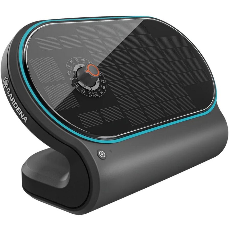 Sistem de Irigare Automata AquaBloom L cu Pompa si Panou Solar Incorporat Gri/Albastru