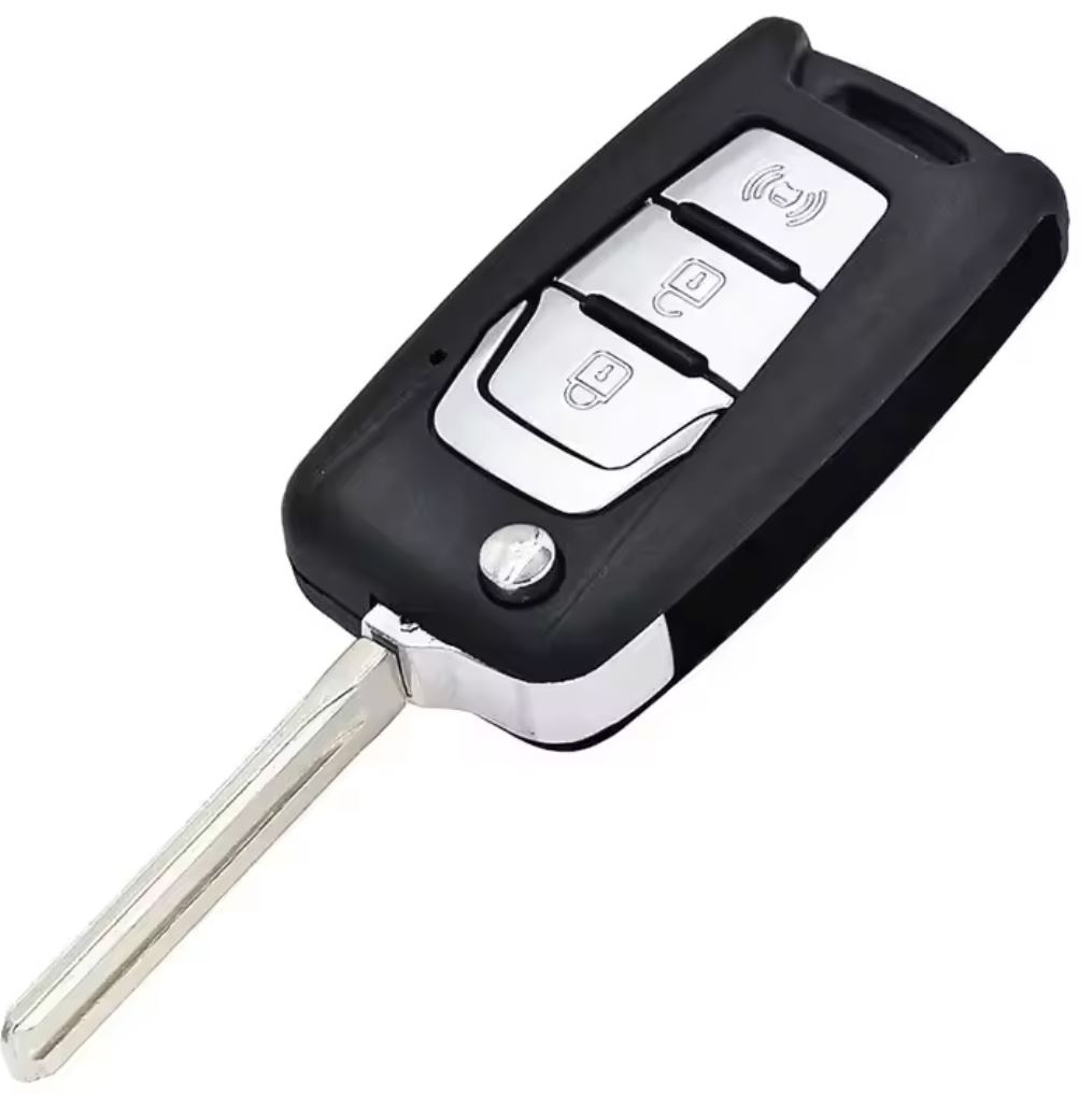 Carcasa cheie auto Techstar flip cu 3 butoane compatibila SsangYong Korando C200 – lama TOY48