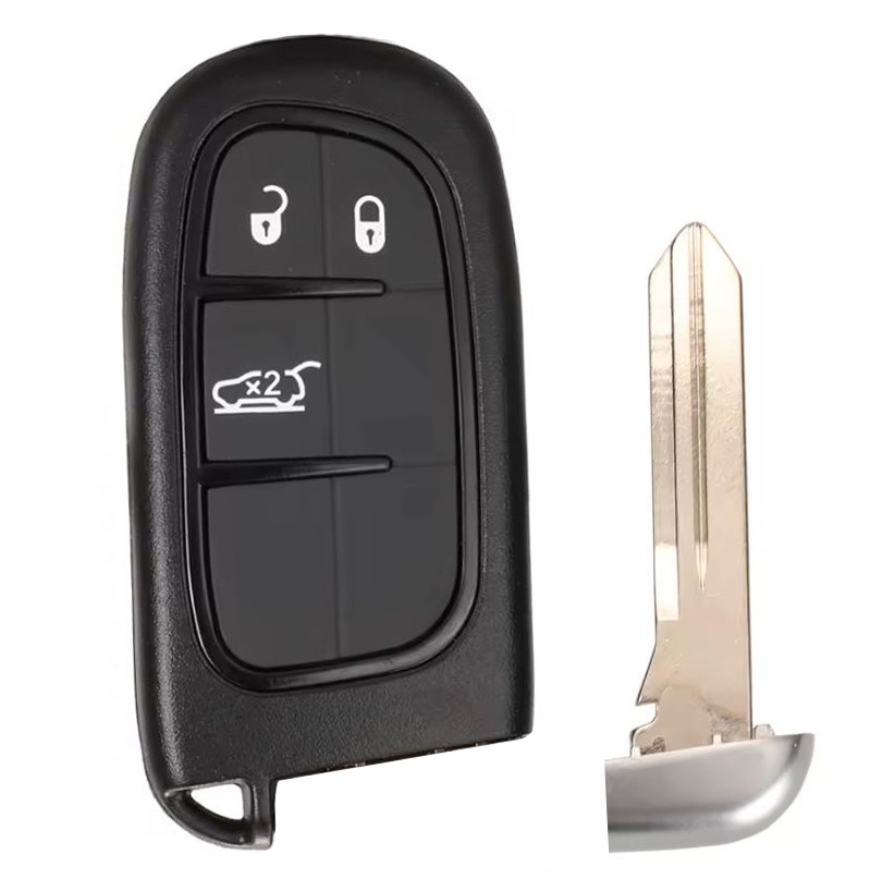 Carcasa cheie auto Techstar compatibila Jeep Cherokee, Wrangler, Dodge RAM, Durango, Chrysler – cu lama netaiata