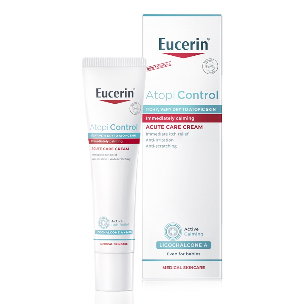 Crema pentru ingrijirea pielii in fazele acute, AtopiControl Eucerin, 40 ml