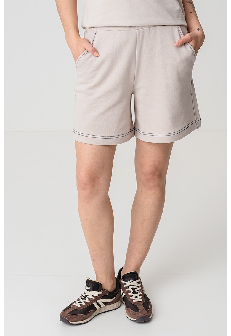 Oferte la Bermude cu buzunare oblice - Maro taupe deschis