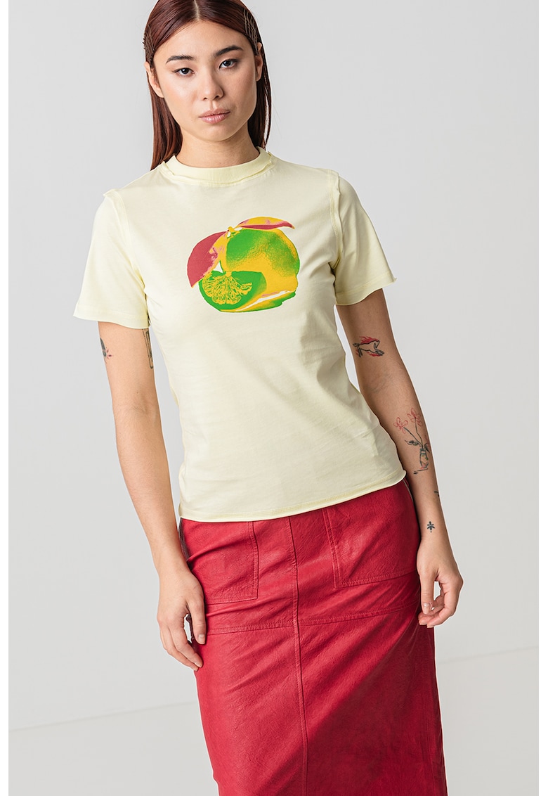 Oferte la Tricou cu imprimeu fructat Duomo - Galben pai