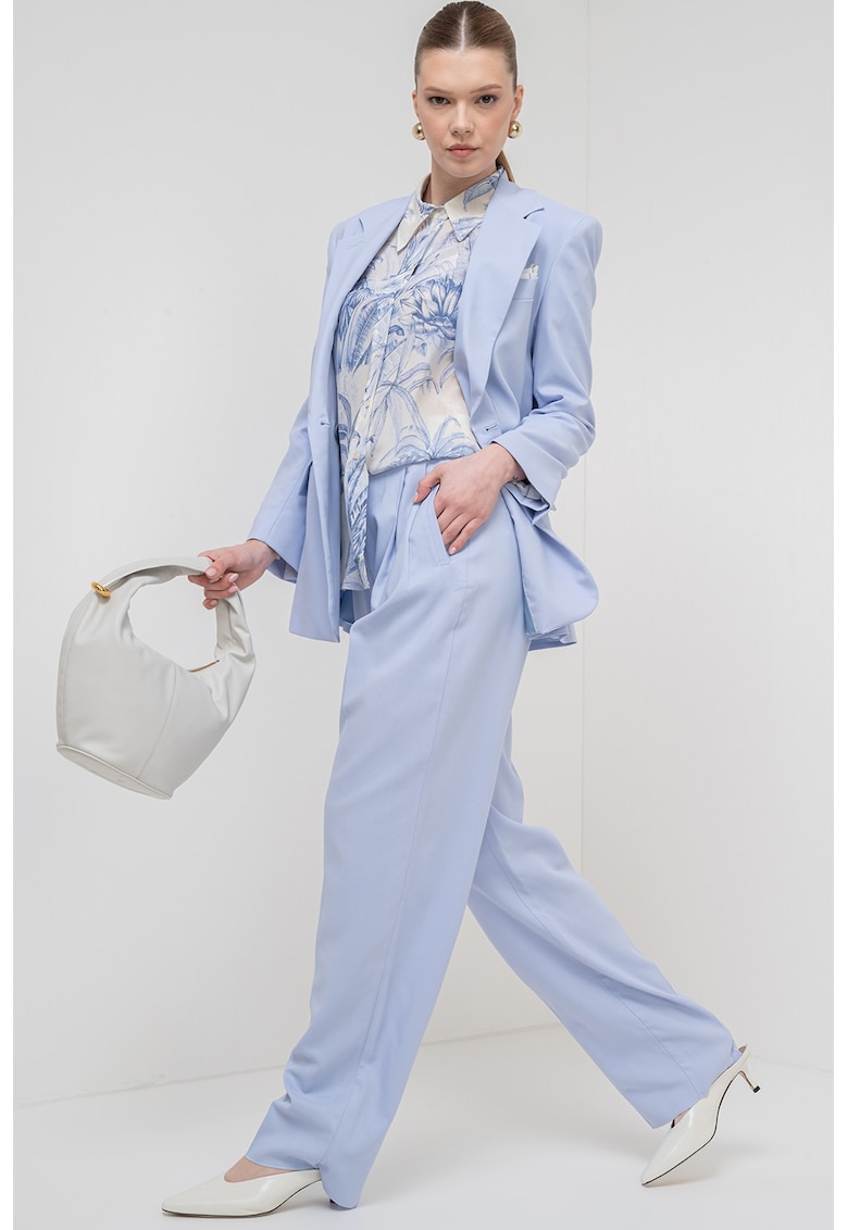 Oferte la Sacou din amestec de lyocell Manisa - Albastru pastel