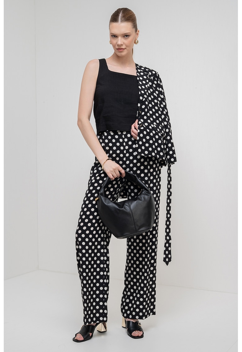 Oferte la Top crop din amestec de in - Negru