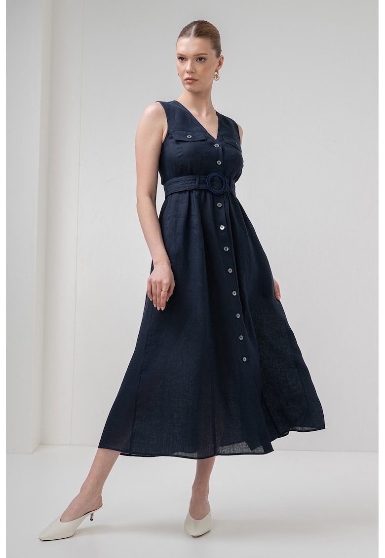 Oferte la Rochie midi evazata Picchio - Bleumarin