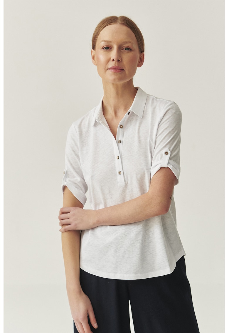 Bluza cu maneci ajustabile - Alb optic