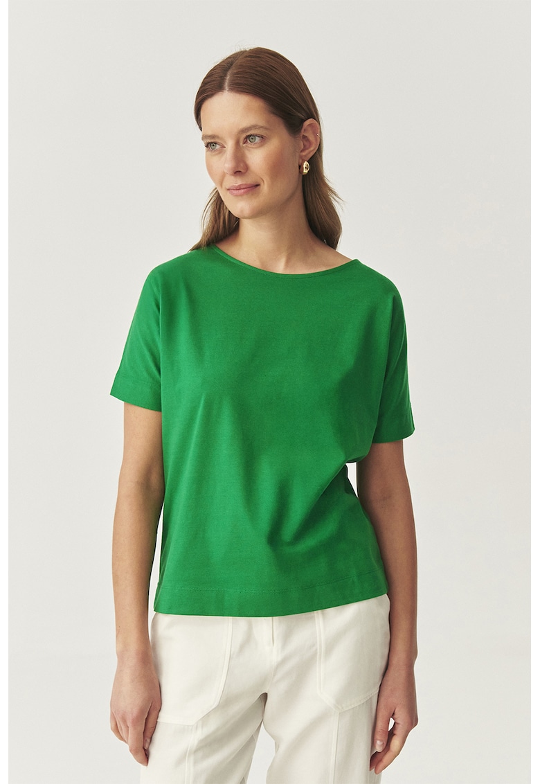 Oferte la Tricou uni cu decolteu rotund - Verde