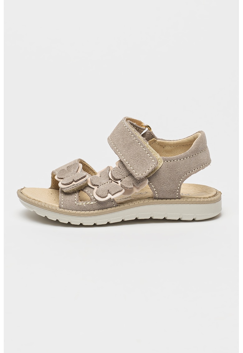 Oferte la Sandale din piele intoarsa - Maro taupe deschis