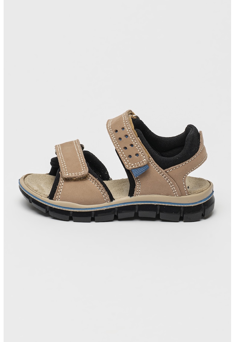 Oferte la Sandale din piele cu velcro - Maro nisip