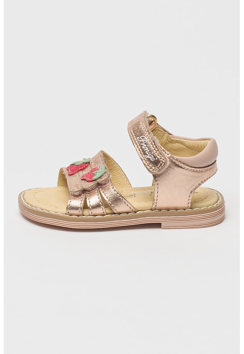 Oferte la Sandale flatform cu logo - Auriu rose