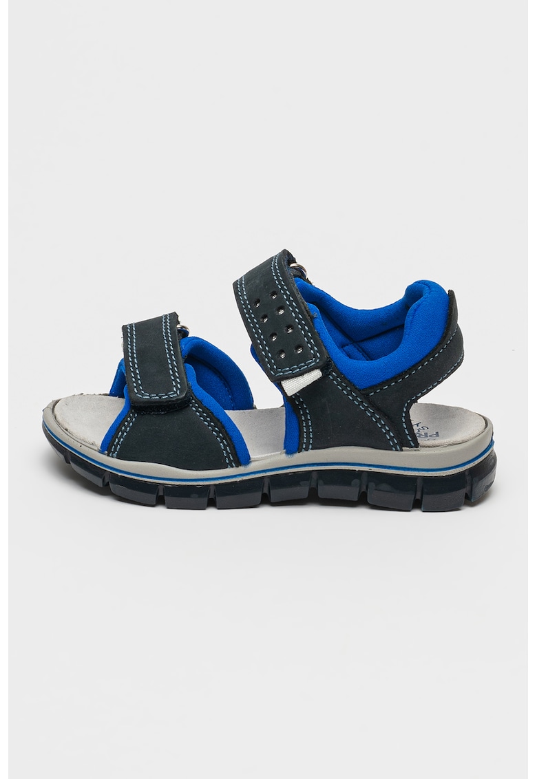 Oferte la Sandale din piele intoarsa cu velcro - Albastru royal/Bleumarin