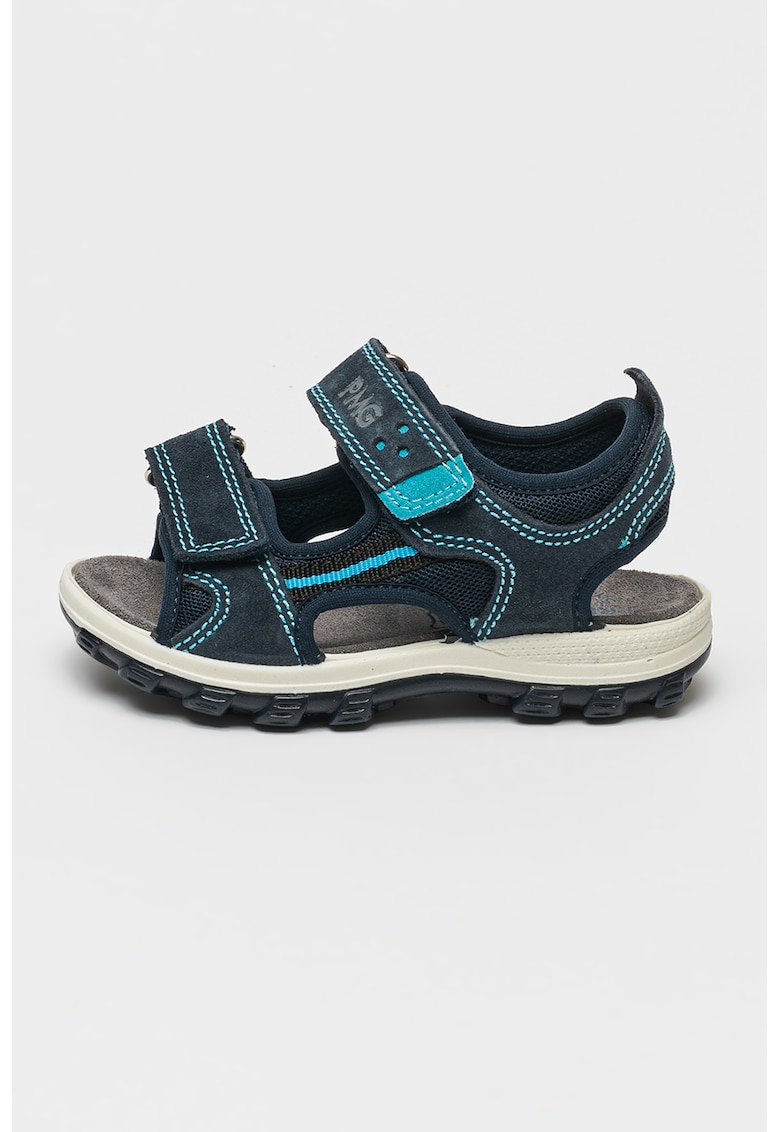 Oferte la Sandale din piele intoarsa cu velcro - Albastru ultramarin