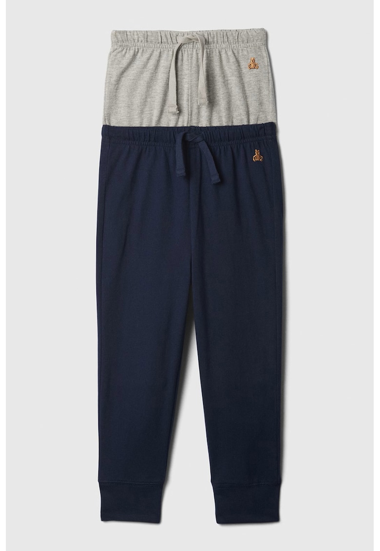 Oferte la Set de pantaloni de trening din amestec de bumbac - 2 piese - Gri melange/Bleumarin