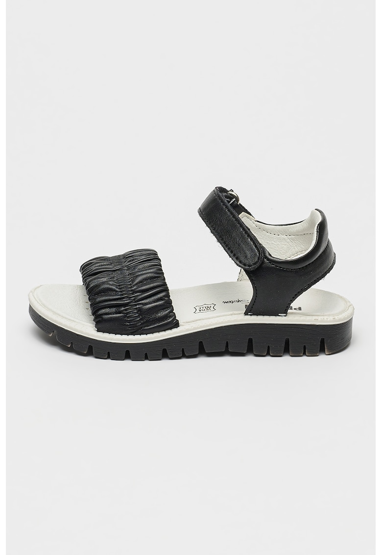 Oferte la Sandale din piele ecologica cu velcro - Negru