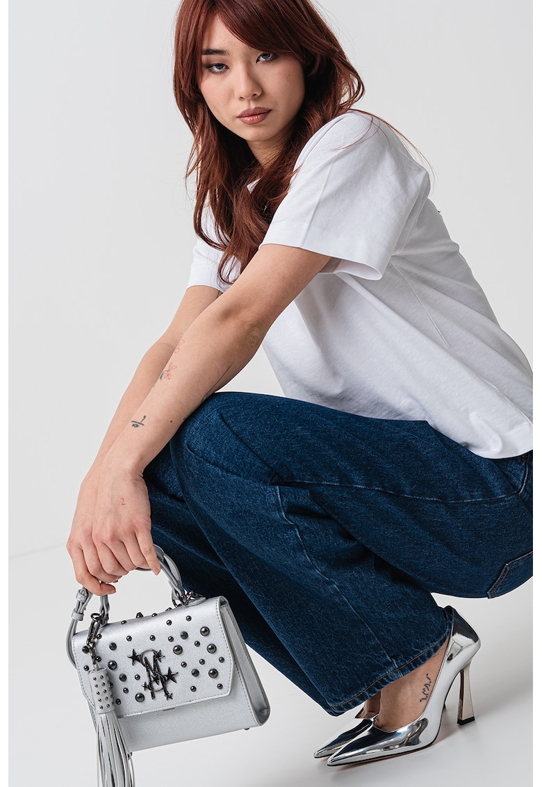 Oferte la Blugi relaxed fit cu talie inalta - Albastru inchis