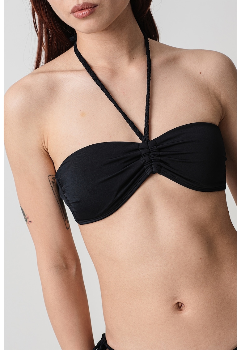 Oferte la Sutien de baie cu decolteu halter - Negru