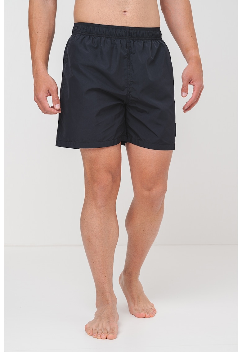 Oferte la Pantaloni scurti de baie cu talie elastica - Negru/Albastru ultramarin