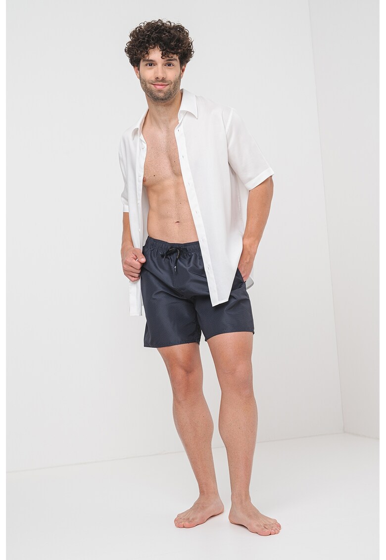 Pantaloni scurti de baie cu buzunare laterale - Gri