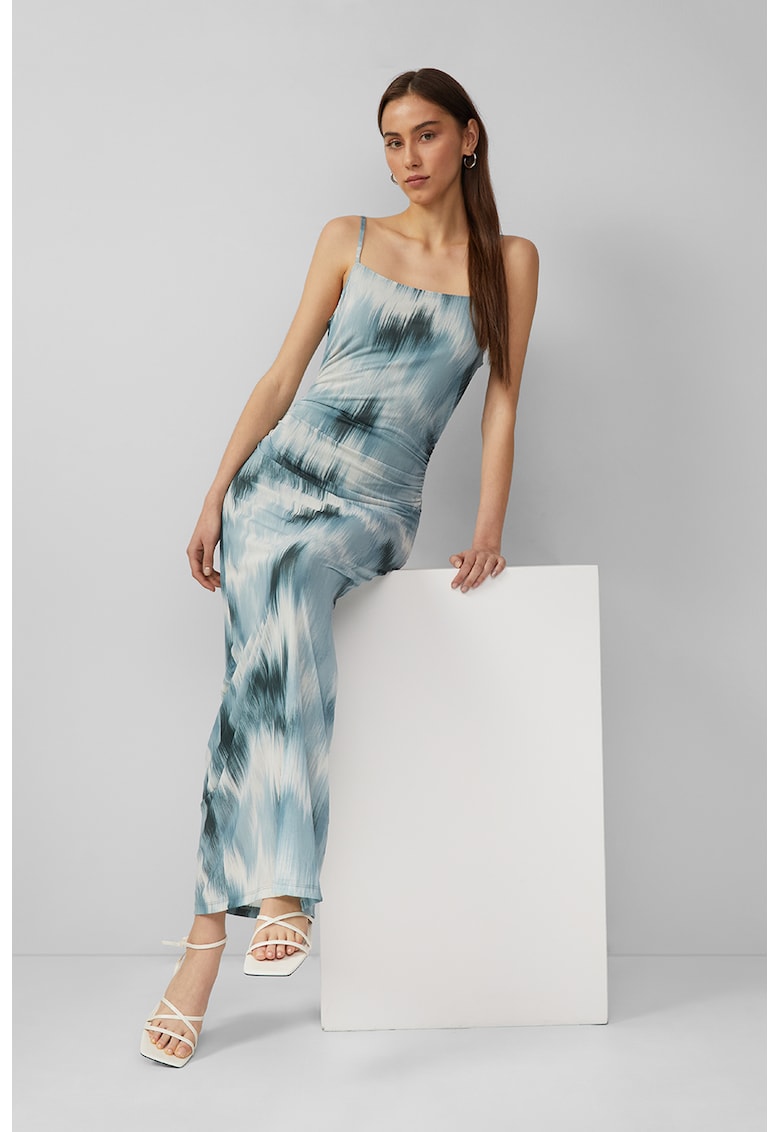 Oferte la Rochie lunga cu imprimeu - Alb/Albastru