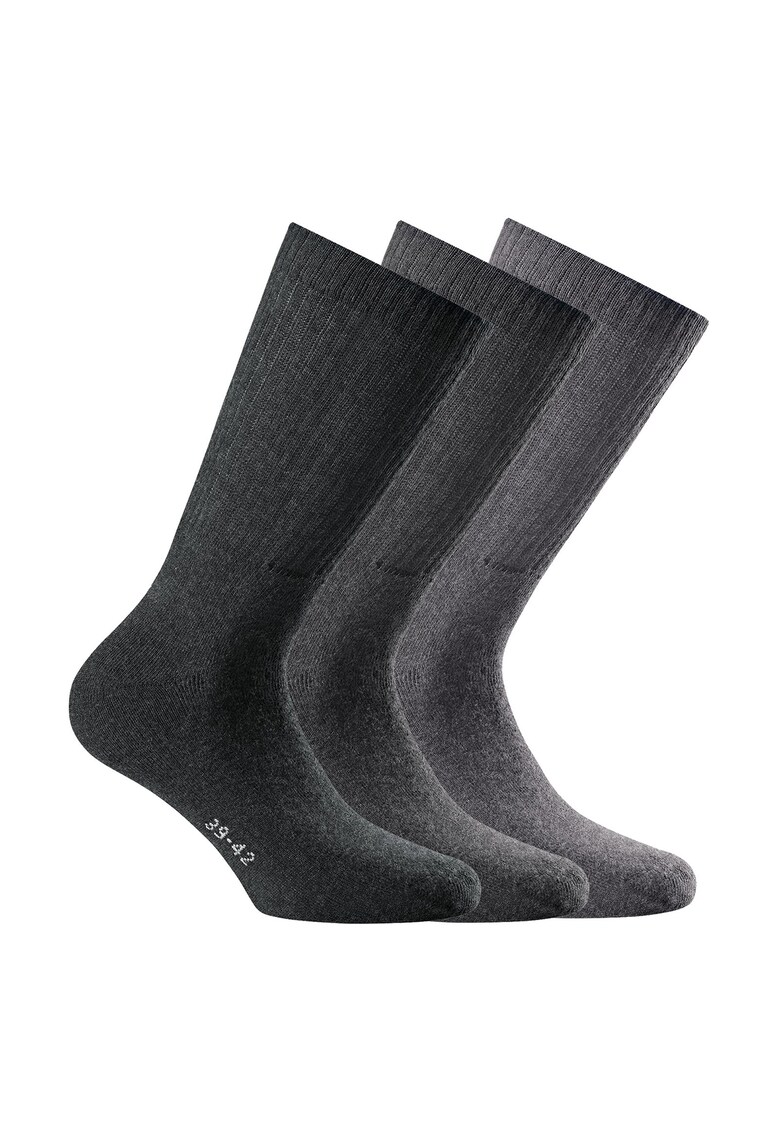 Set de sosete unisex lungi - 3 perechi - Gri/Gri deschis/Gri inchis