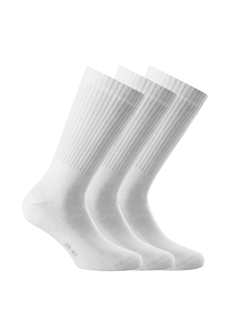 Set de sosete unisex lungi - 3 perechi - Alb