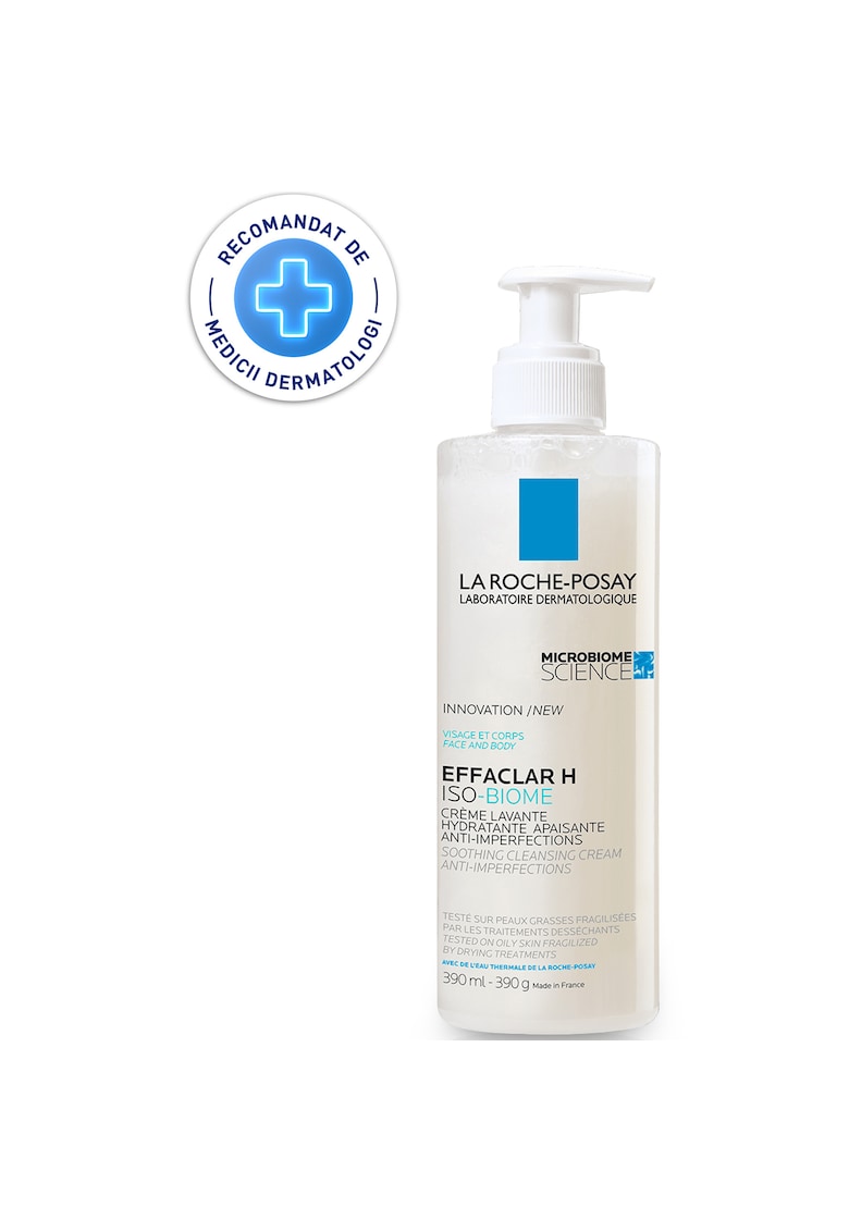 Crema de spalare  Effaclar H ISO-BIOME pentru pielea grasa fragilizata - 390 ml