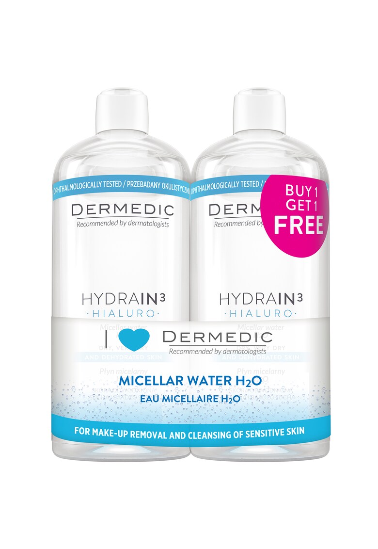 Pachet 2 x Apa micelara H2O  Hydrain3 - 500 ml