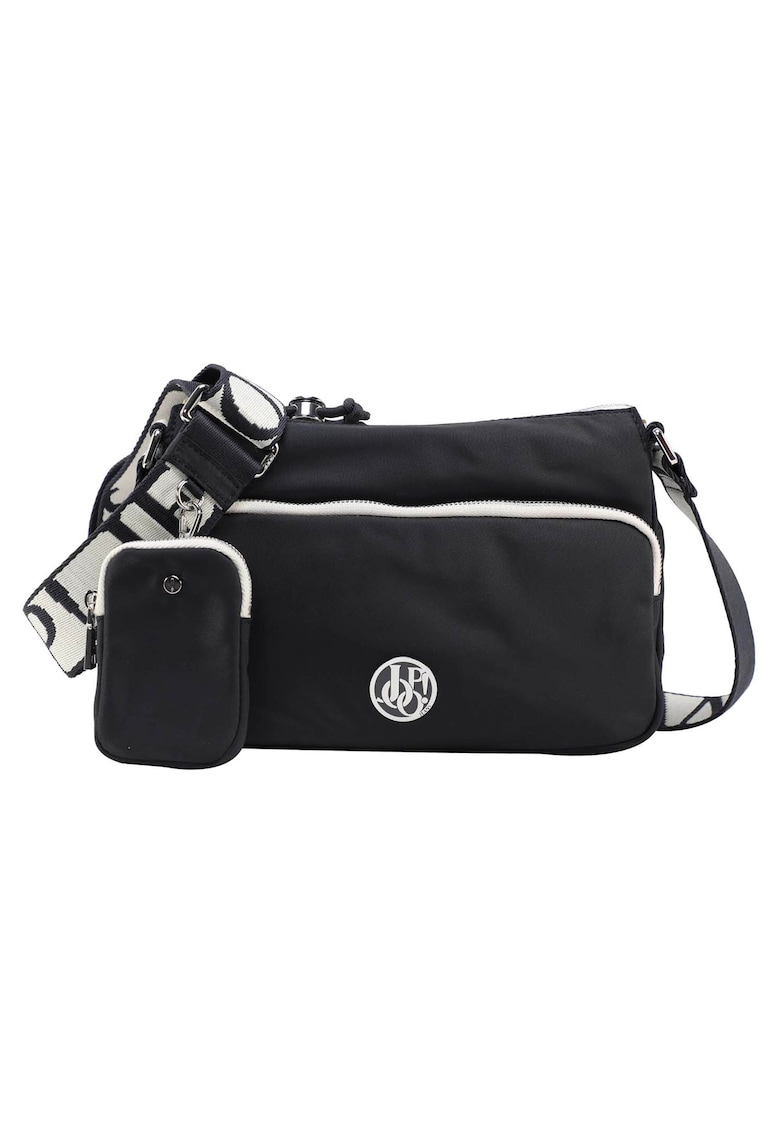 Geanta crossbody cu aplicatie logo metalica Jasmina - Albastru inchis