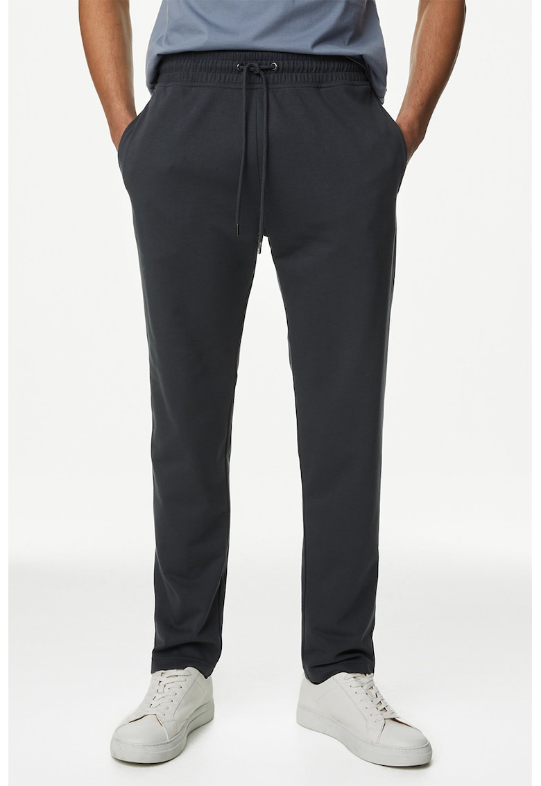Pantaloni de trening cu buzunare laterale - Gri antracit