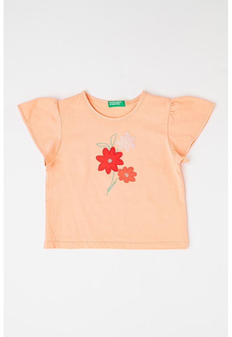 Tricou cu maneci butterfly - Portocaliu