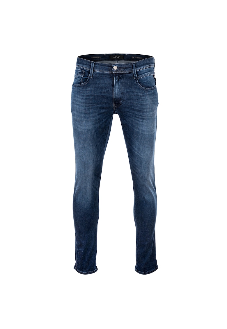 Blugi slim fit Hyperflex Anbass - Albastru inchis