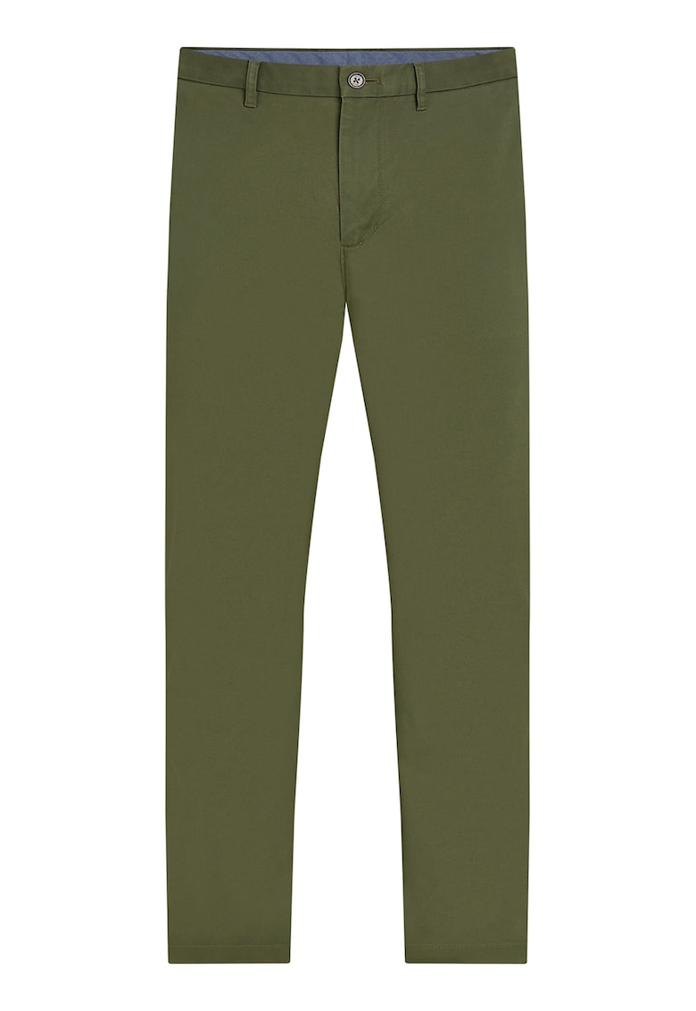 Pantaloni chino cu croiala dreapta Denton - Verde padure