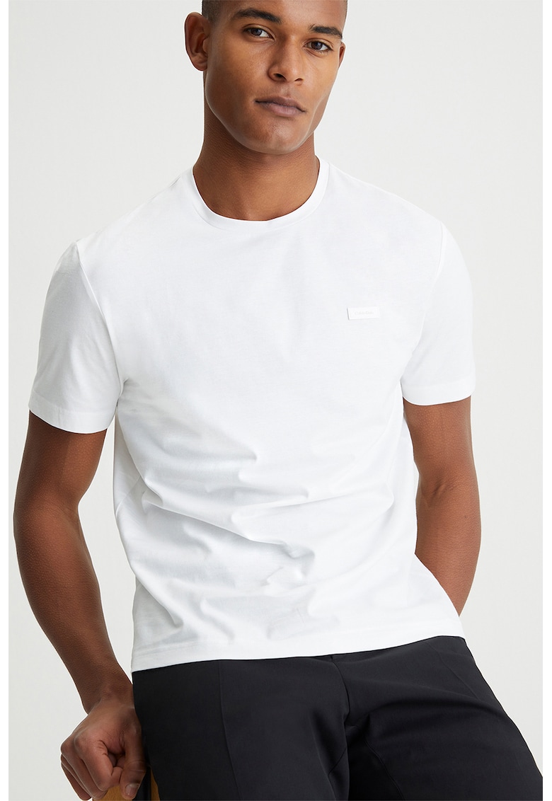 Tricou de bumbac organic - Alb/Negru